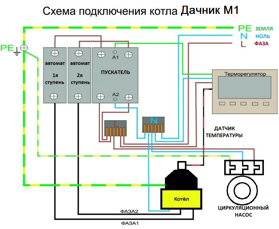 Дачник М1 электросхема 