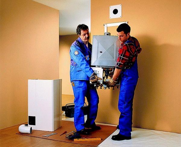 Установка котла в магазине  Otoplenie-domov.ru